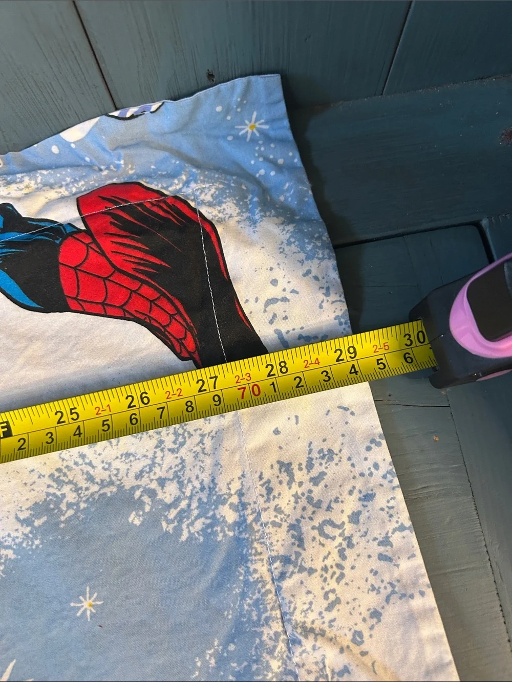Pottery Barn Kids Marvel Comics Superhero Print Pillow Sham - Blue 100% Organic